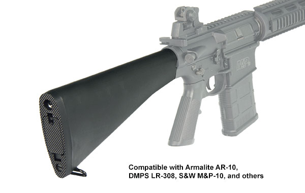 UTG AR308 A2 Style Fixed Buttstock Complete Assembly, Black