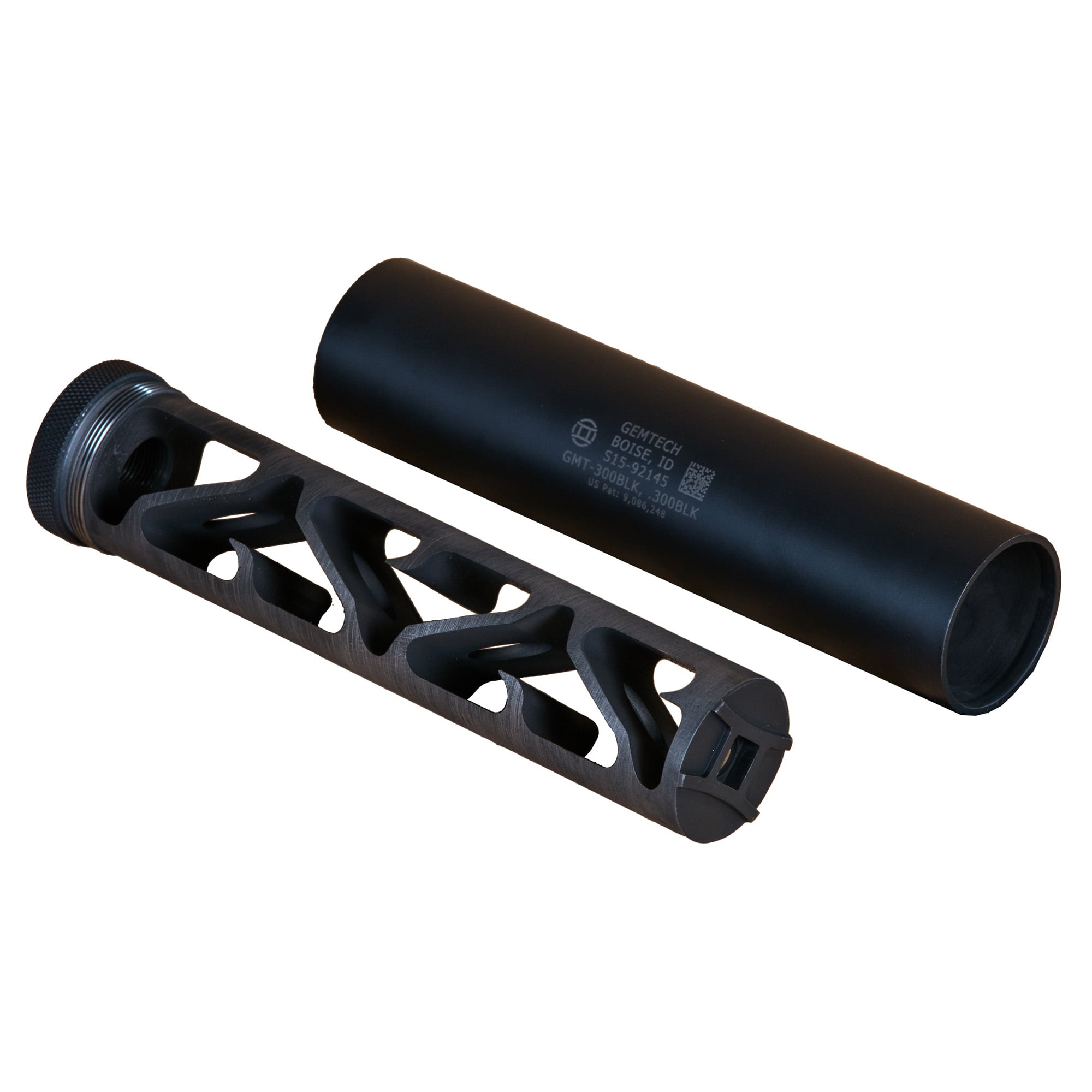 Gemtech GMT-300BLK Direct Thread Rifle Suppressor - 5/8x24