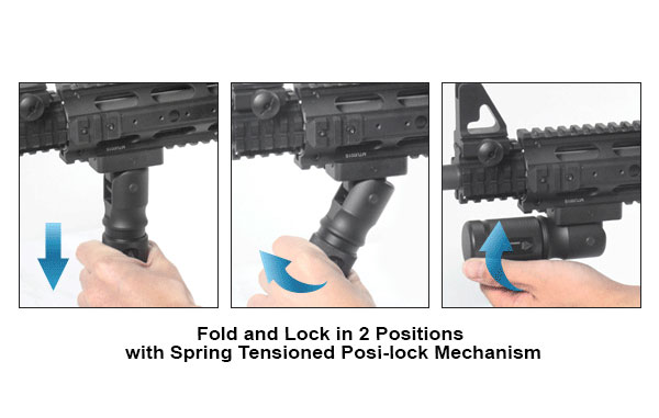 Leapers / UTG UTG 4.7" Low-PRO Combat Foldable Metal Foregrip, QD Lock
