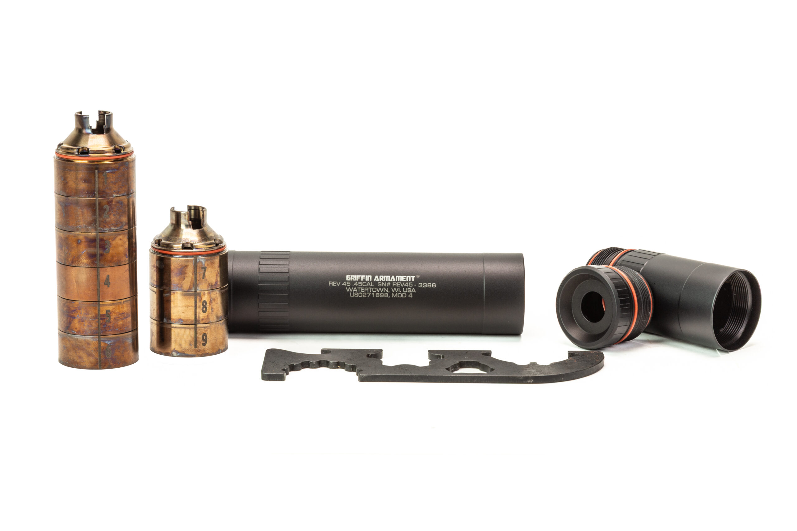 Griffin Armament Revolution 45 .45 Cal QD Suppressor - Black