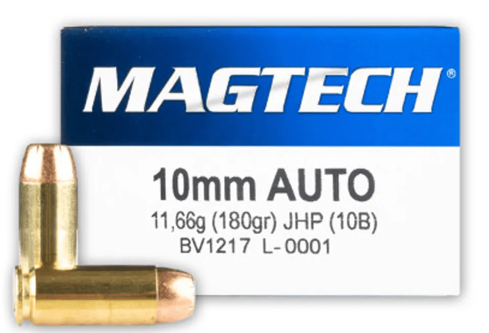 Magtech 10B Self Defense 10mm Auto 180 gr Jacketed Hollow Point (JHP) Handgun Ammo - 50 Rounds