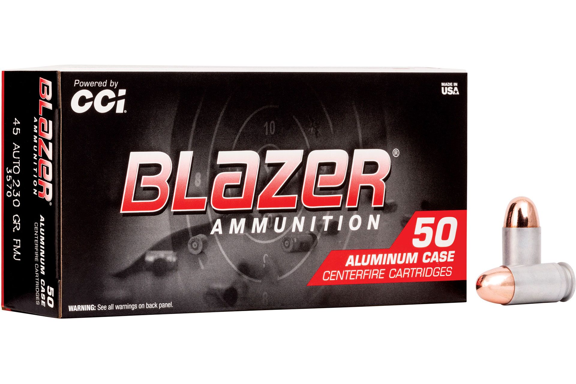 Blazer Ammunition Blazer 45 Acp 230 Grain Full Metal Jacket 50 Round 