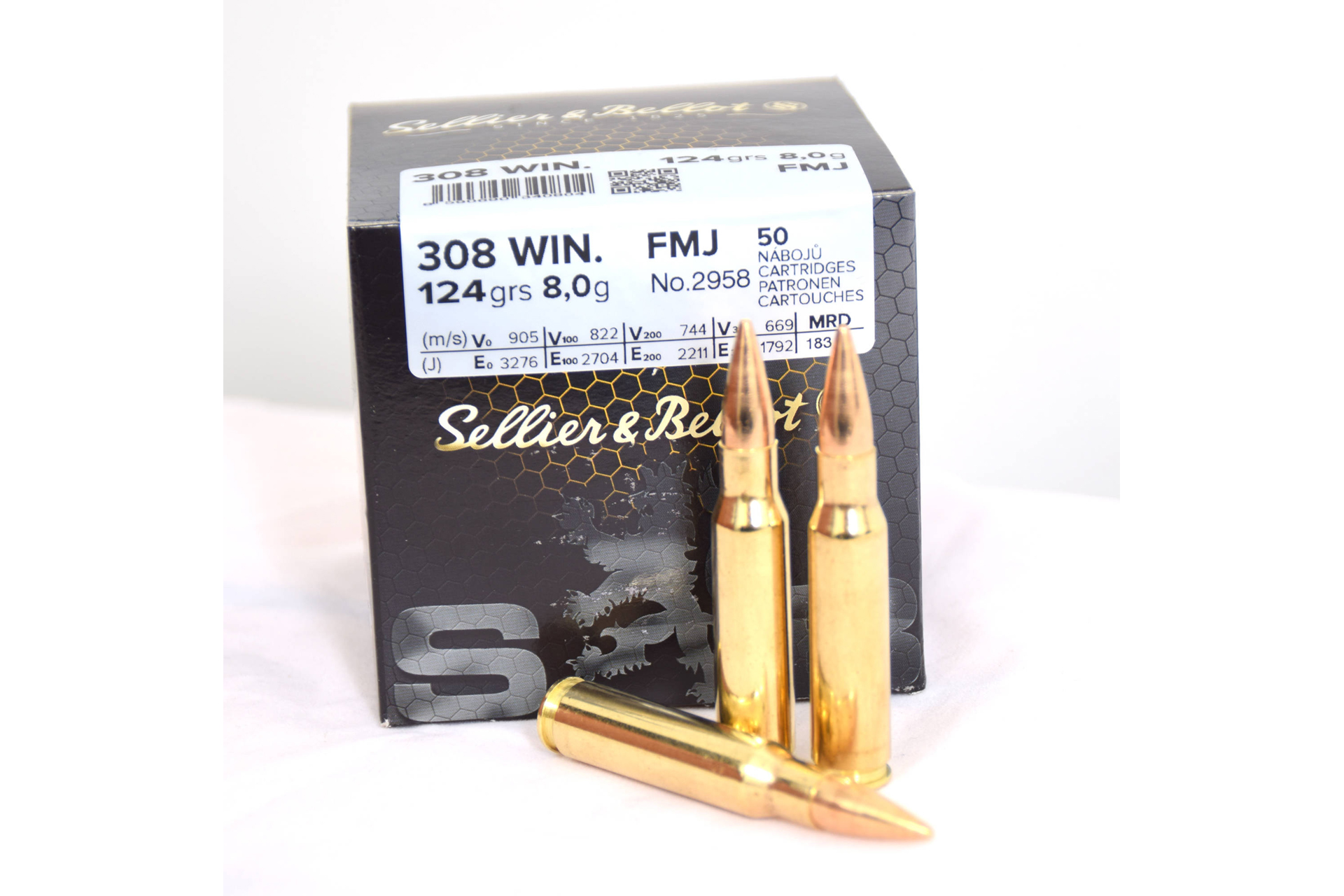 sellier-bellot .308 Winchester 124gr FMJ – 50rd