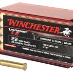 Winchester Ammo X22MHLF Varmint LF 22 Mag 28 gr Tin Hollow Point 50 Bx