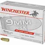 Winchester Ammo USA9W USA 9mm Luger 115 gr Full Metal Jacket (FMJ) 200 Bx