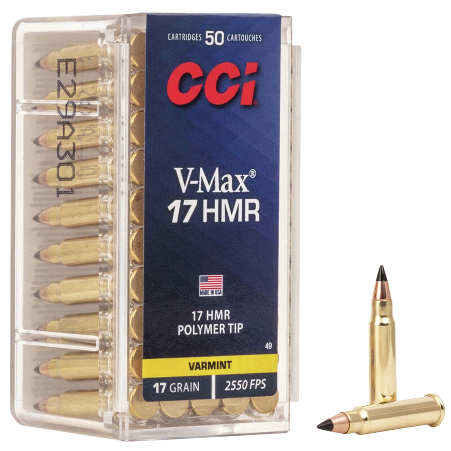 Cci .17 HMR 17gr V-MAX Brass – 50rd