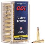 CCI 0049 Varmint 17 HMR 17 gr V-Max Polymer Tip 50 Bx