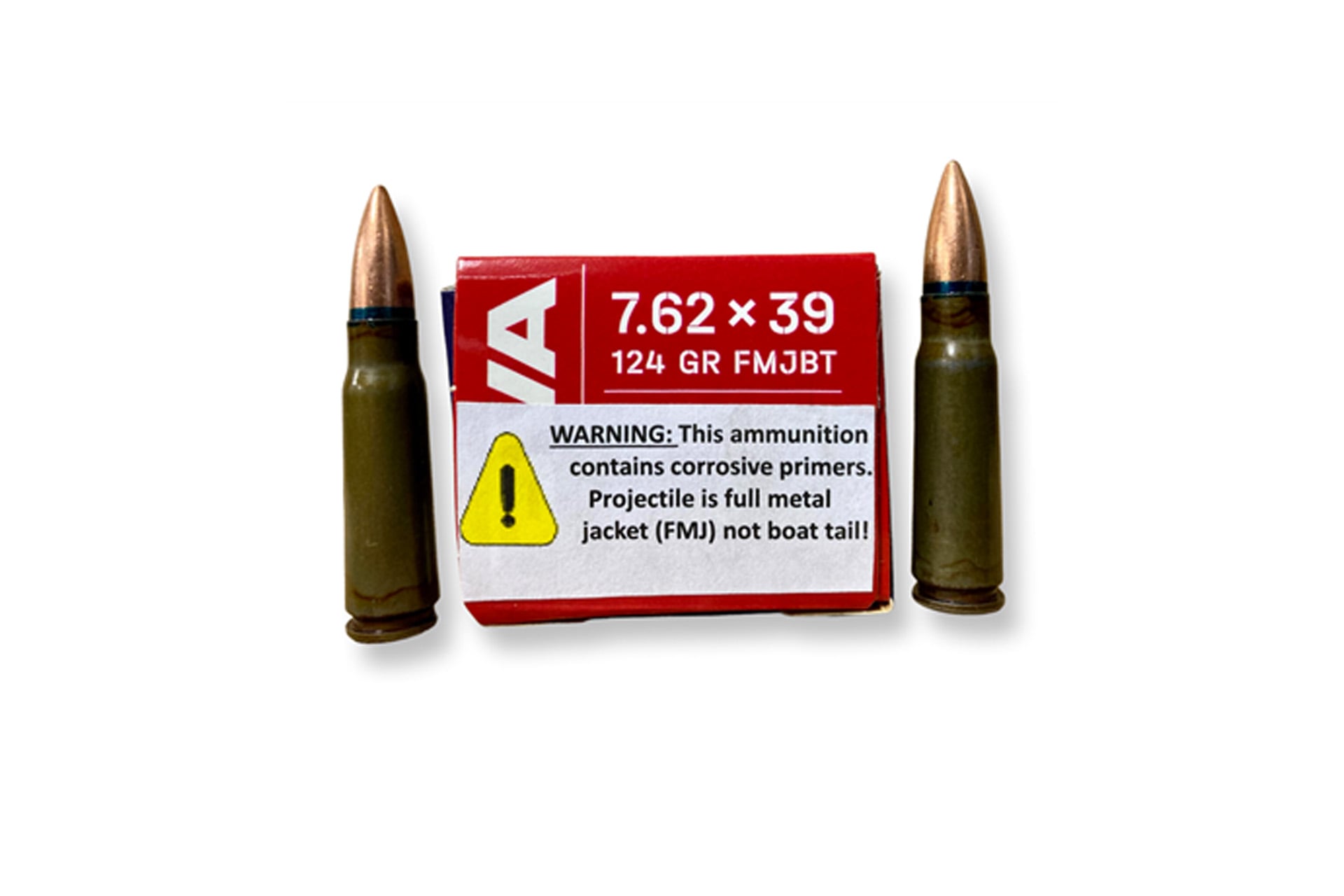 7.62x39 124gr FMJ Steel – 20rd
