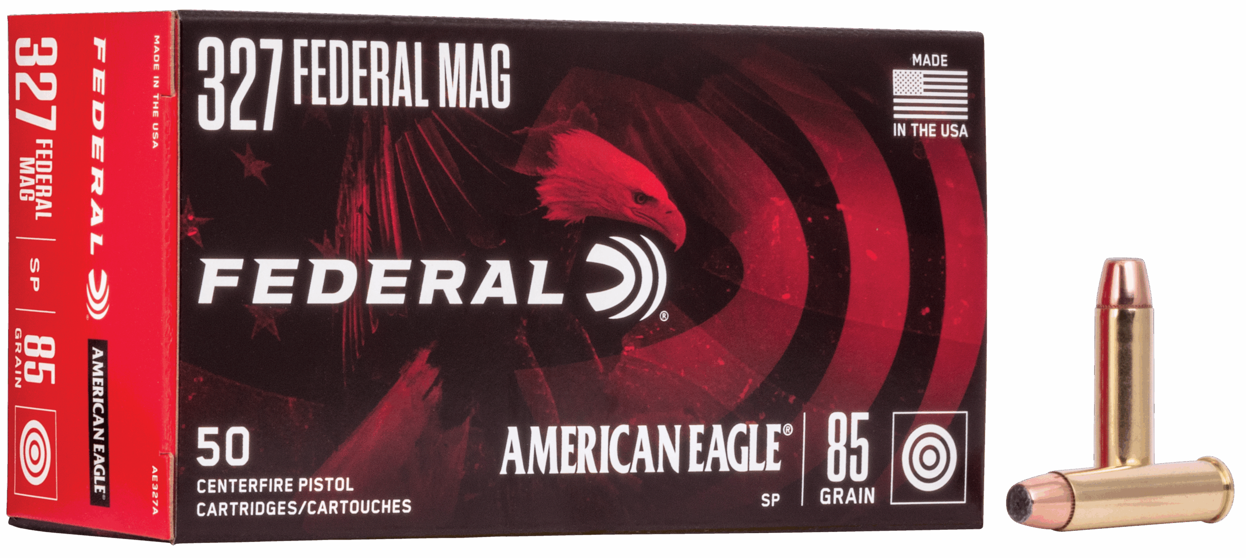 Federal AE327 American Eagle 327 Federal Mag 100 gr Soft Point (SP) Handgun Ammo - 50 Rounds