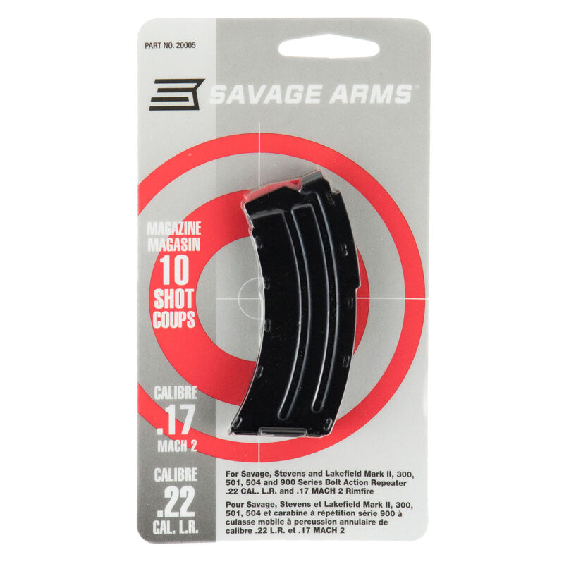 Savage Arms Savage Magazine 22LR 10 Rounds Fits Savage Mark II Blued Finish