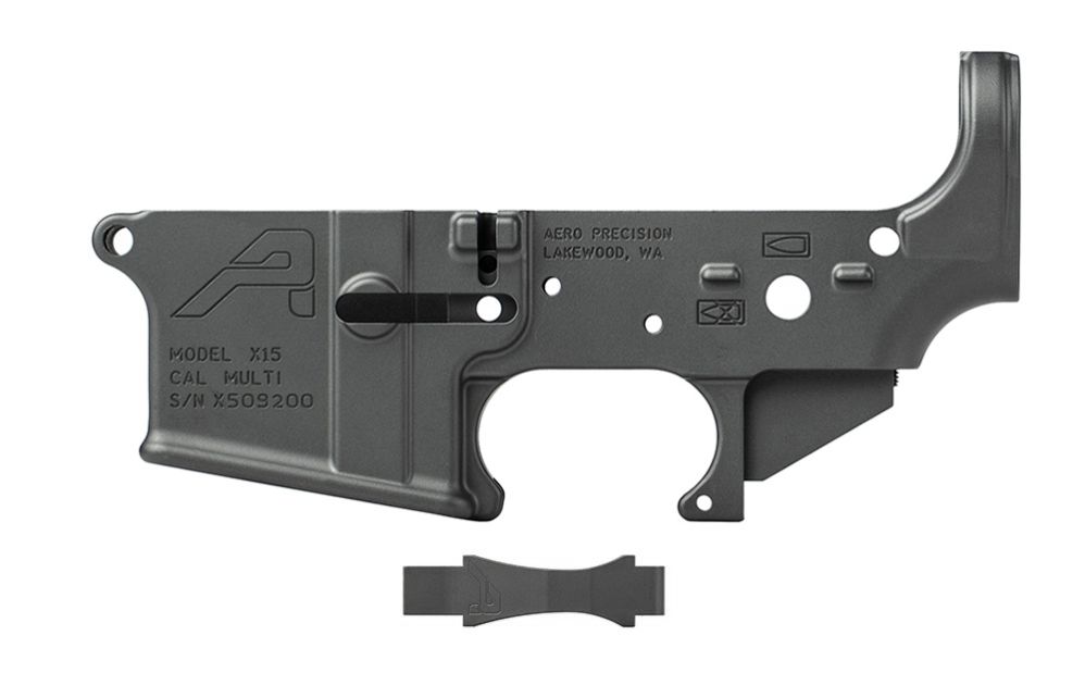 Aero Precision AR15 Stripped Lower Receiver Gen 2 w/ Trigger Guard - Sniper Grey Cerakote