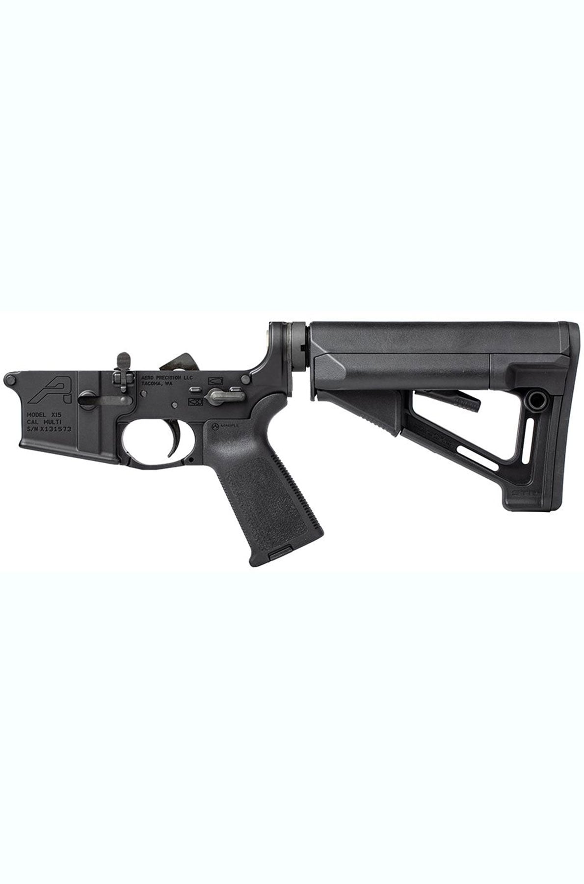 Aero Precision Aero Precision AR15 Complete Lower Receiver w/ Magpul MOE & STR - Anodized Black