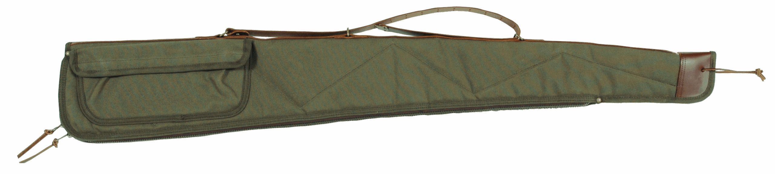 Bob Allen 14535 Canvas Shotgun Case-Canvas w/ Green Finish, 52" L