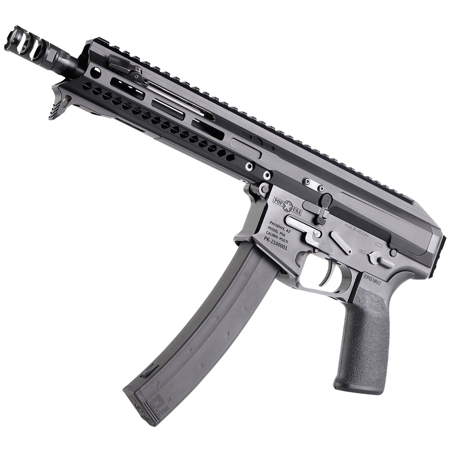 POF USA Phoenix 9MM Pistol, 8 Barrel, M-Lok rail, W/ QD End Cap