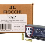Fiocchi 9AP 9mm 115 Grain FMJ Handgun Ammo – 1000 round case
