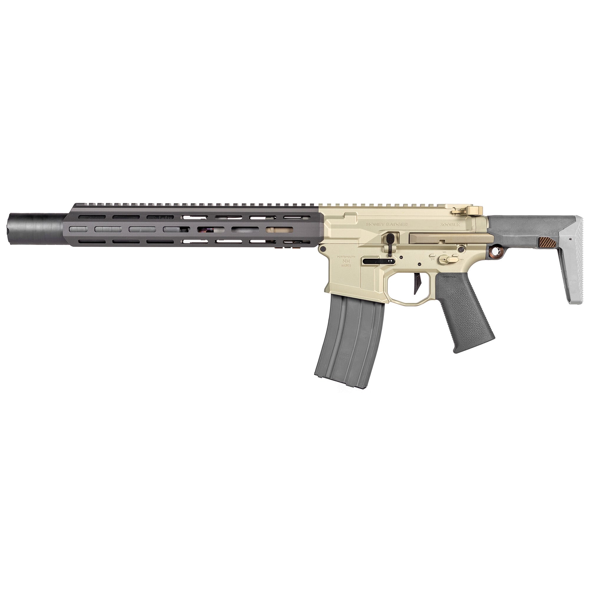 Q Honey Badger .300 Blackout SBR w/ Honey Badger Suppressor - 7"
