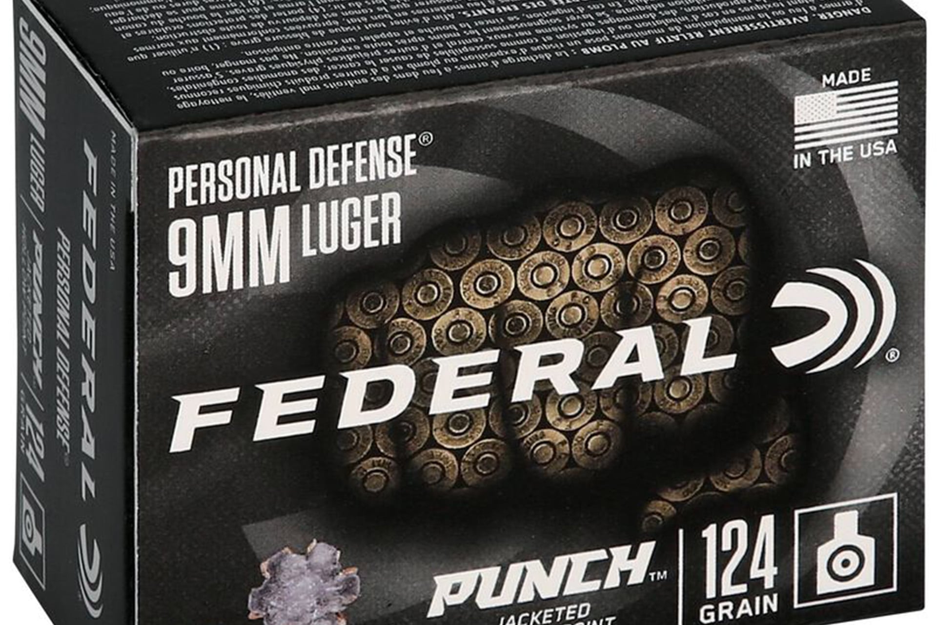 Federal Ammunition Federal Ammunition PD9P1 Premium Personal Defense Punch 9mm Luger 124 gr JP Ammo Handgun Ammo - 200 Rounds