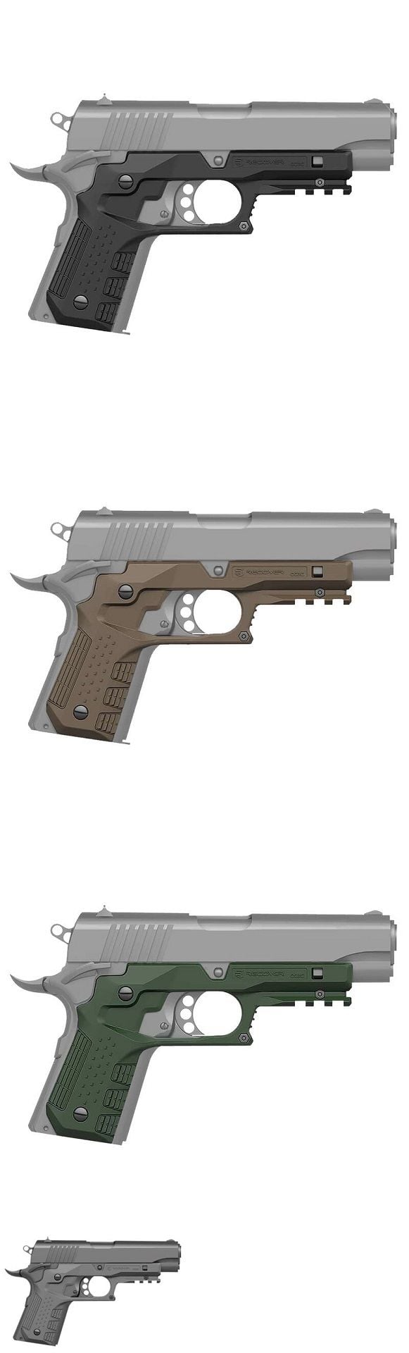 Recover Tactical 1911 Compact Grip and Rail System