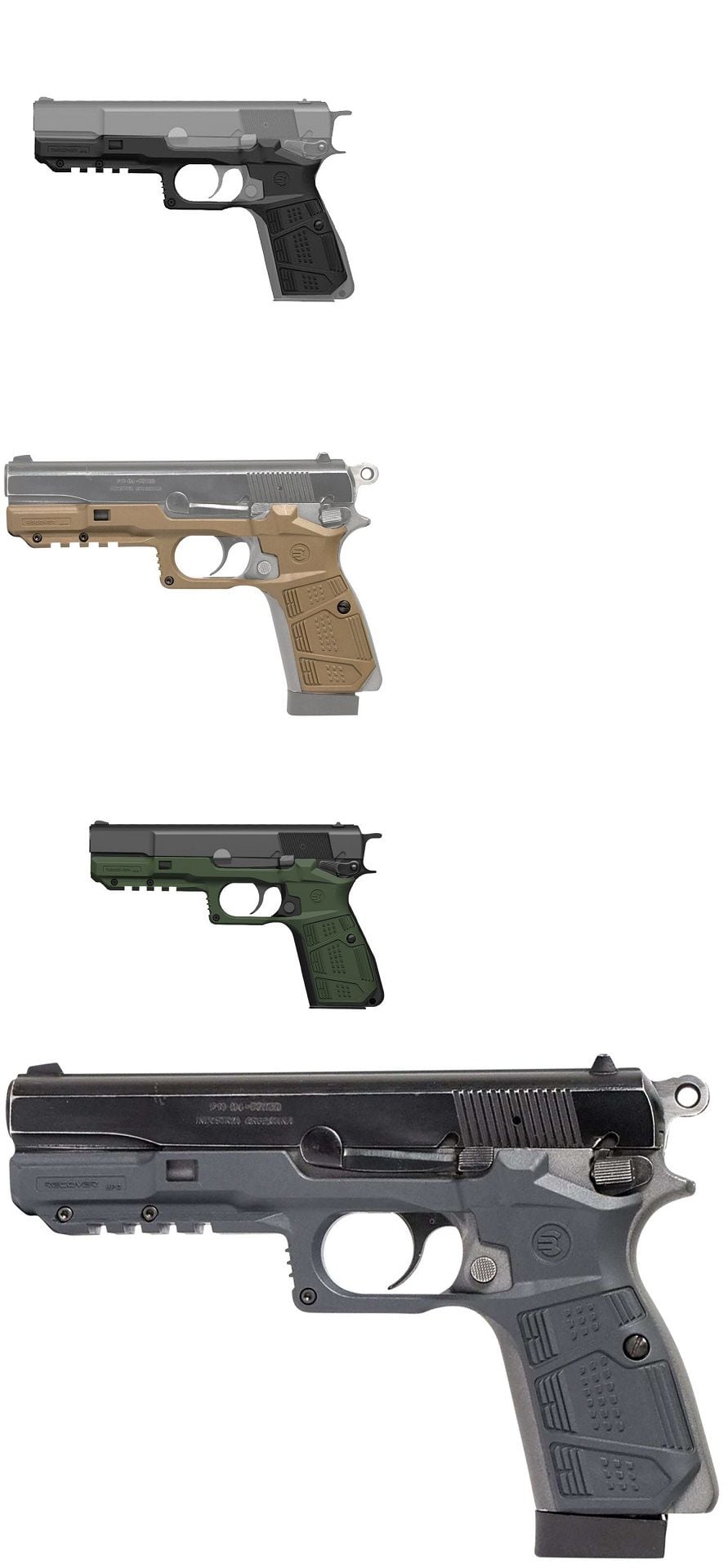Recover Tactical Grip And Rail System For The Hi Power