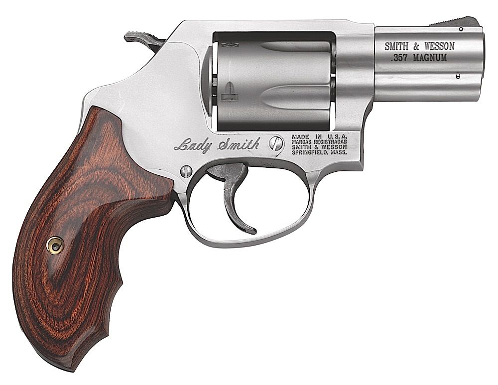 S&W 162414 Model 60 Ladysmith 2.12" 357 Mag Stainless Steel, 5rd, Satin Stainless Steel J-Frame, Ergonomic Wood Grip For Smaller Hands