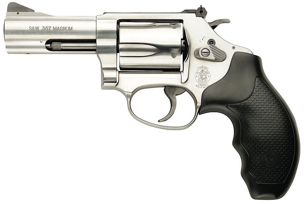 Smith & Wesson 162430 Model 60 357 Mag Stainless Steel 3" Barrel & 5rd Cylinder, Satin Stainless Steel J-Frame, Exposed Hammer, Polymer Grip