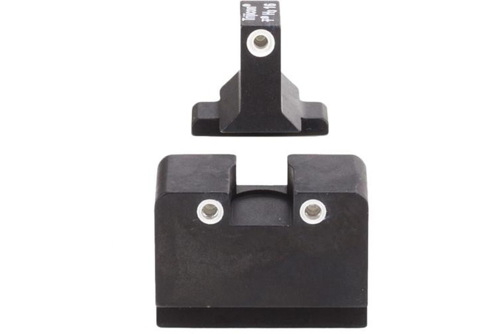 Trijicon 600921 Suppressor/Optic Height Sights- Springfield XD, XD-M, XD-S Black | Green Tritium White Outline Front Sight Green Tritium White Outline Rear Sight