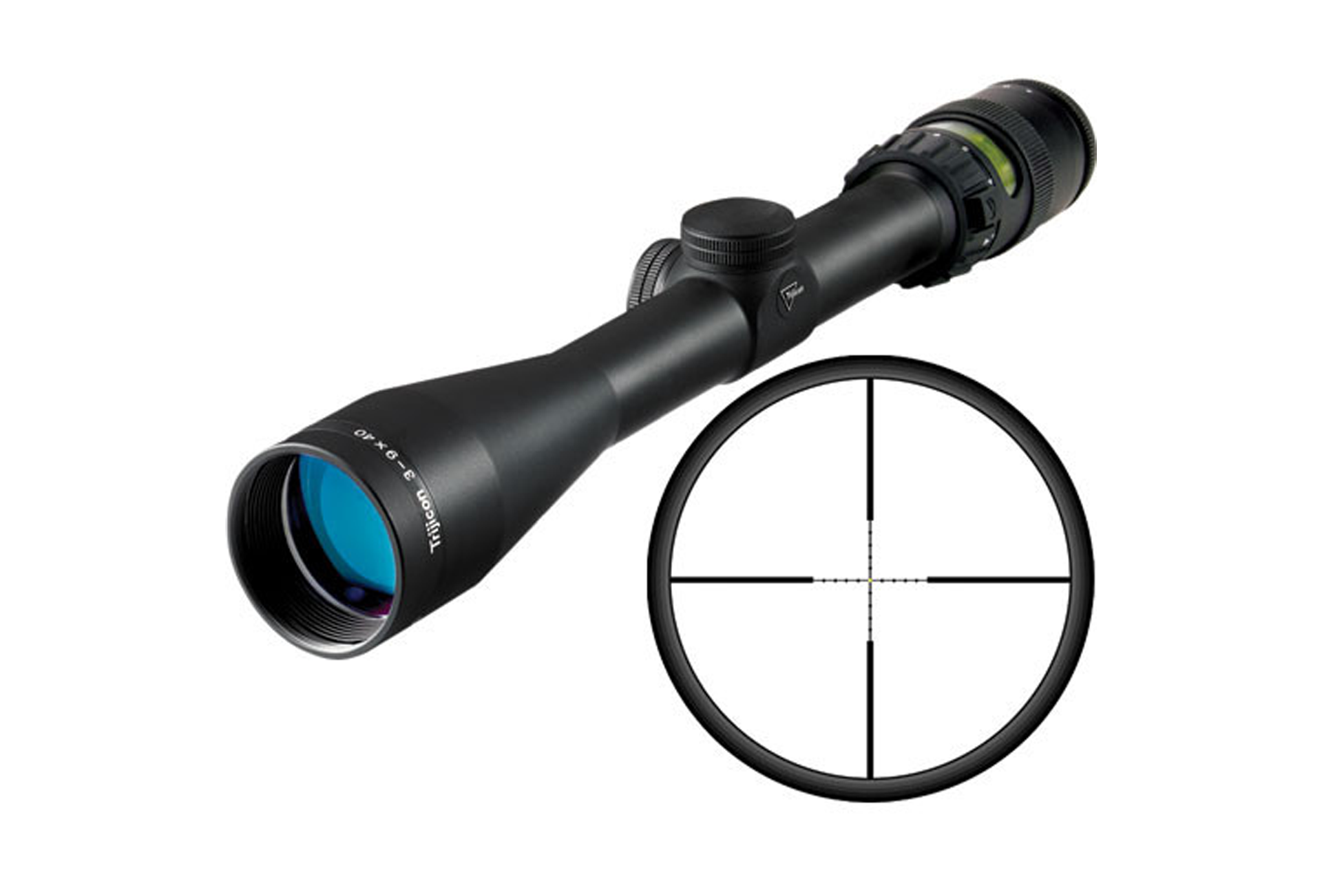 Trijicon 200004 AccuPoint 3-9x40 1in SFP Amber Dot Riflescope - Mil-Dot Crosshair