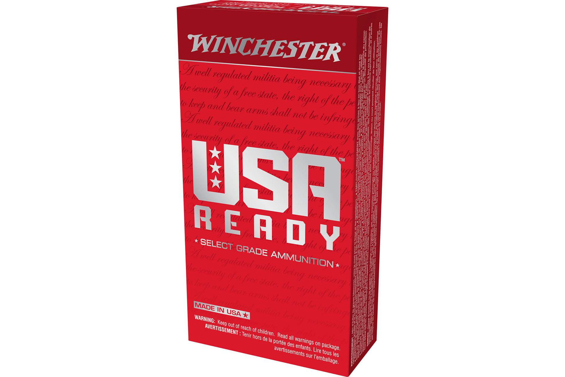 Winchester Winchester Ammo RED10 USA Ready 10mm Auto 180 gr Full Metal Jacket Flat Nose (FMJFN) Handgun Ammo - 50 Rounds