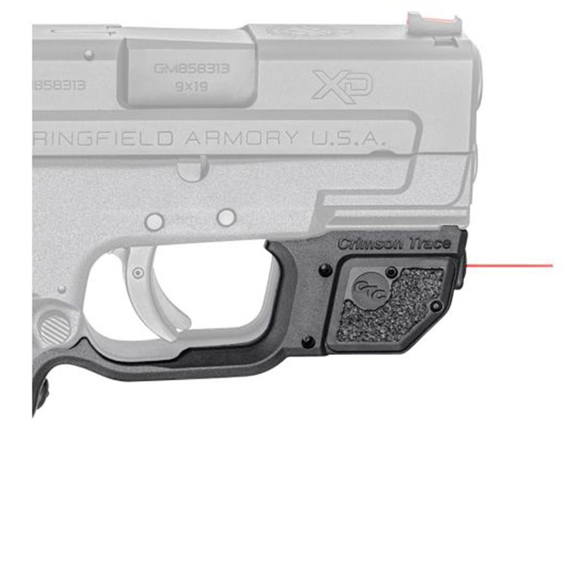 Crimson Trace 0101830 Laserguard 5mW Red Laser with 633nM Wavelength & Black Finish for Springfield Hellcat