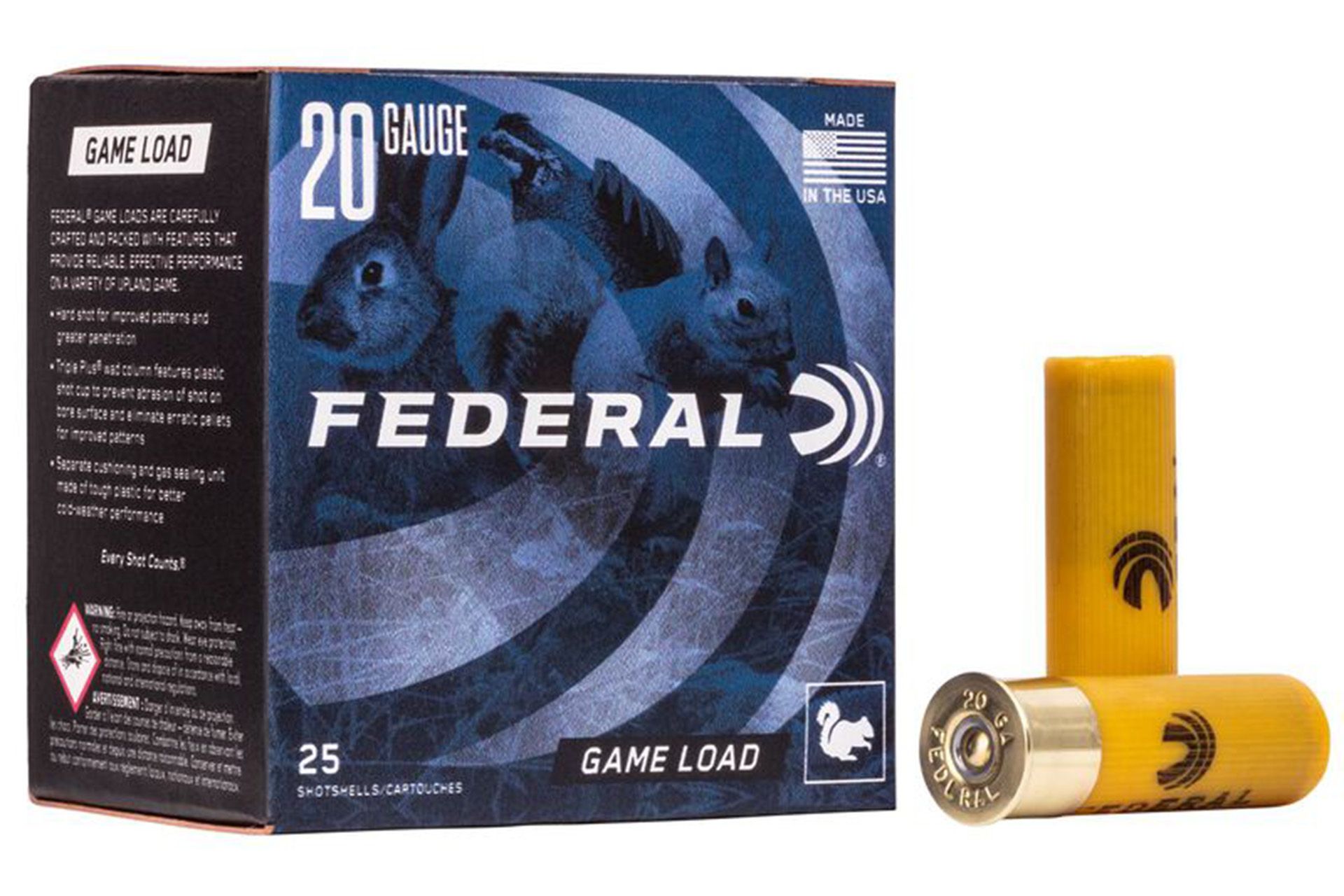 Federal Ammunition H20075 Game-Shok Game Loads 20 Gauge 2.75" 7/8 oz 7.5 Shot Shotgun Ammo - 25 Rounds