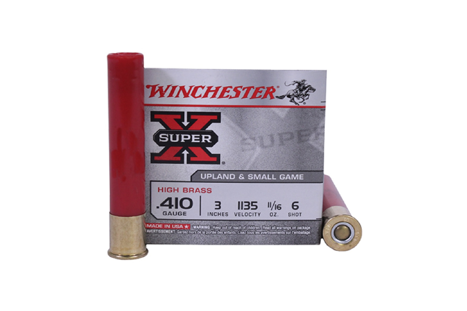 Winchester X4136 Super-X High Brass 410 Gauge 3" 11/16 oz #6 Ammo Shotgun Ammo - 250 Rounds