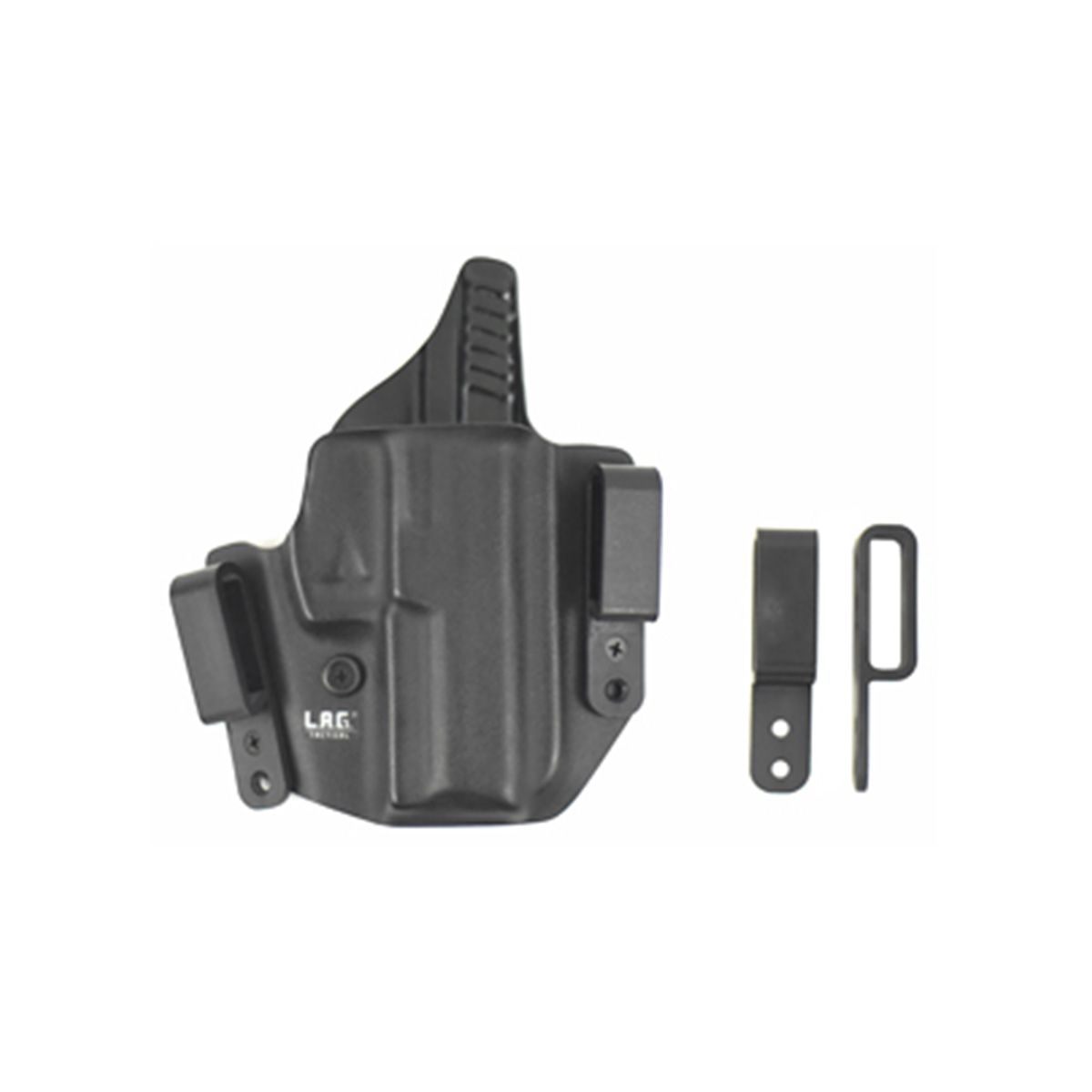 L.A.G. Tactical, Inc., L.A.G. Defender, Inside the Waistband Holster, Fits Springfield Hellcat Pro, Kydex, Matte Finish, Black, Right Hand