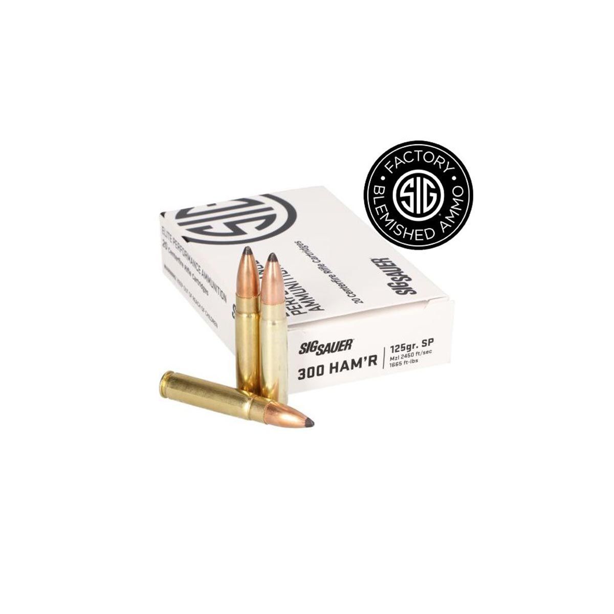Sig Elite Performance .300 HAMR 125gr Soft Point 200rd Rifle Ammo - 20 Rounds