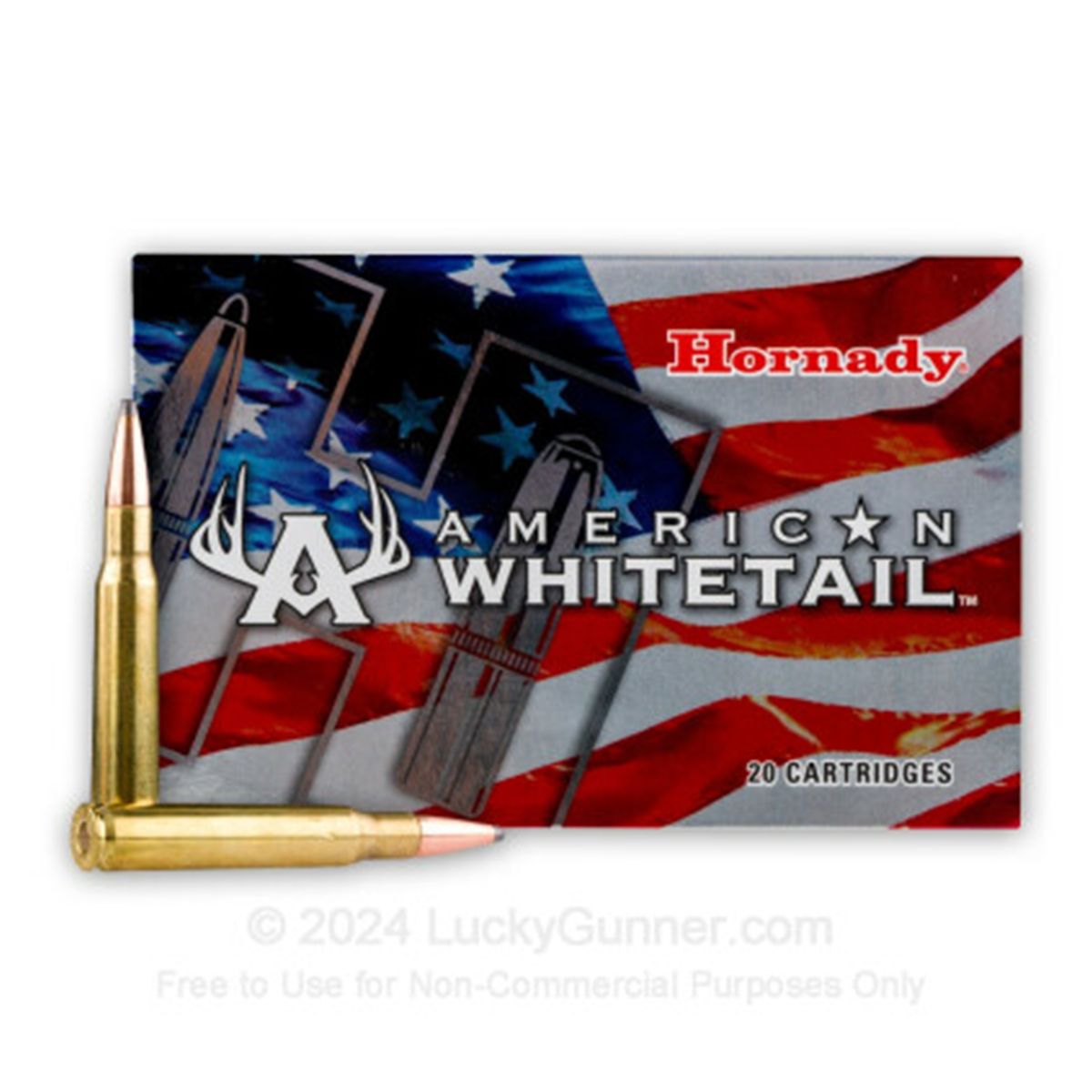 Hornady 8108 American Whitetail 30-06 150 Grain Interlock Soft Point 200 Rd
