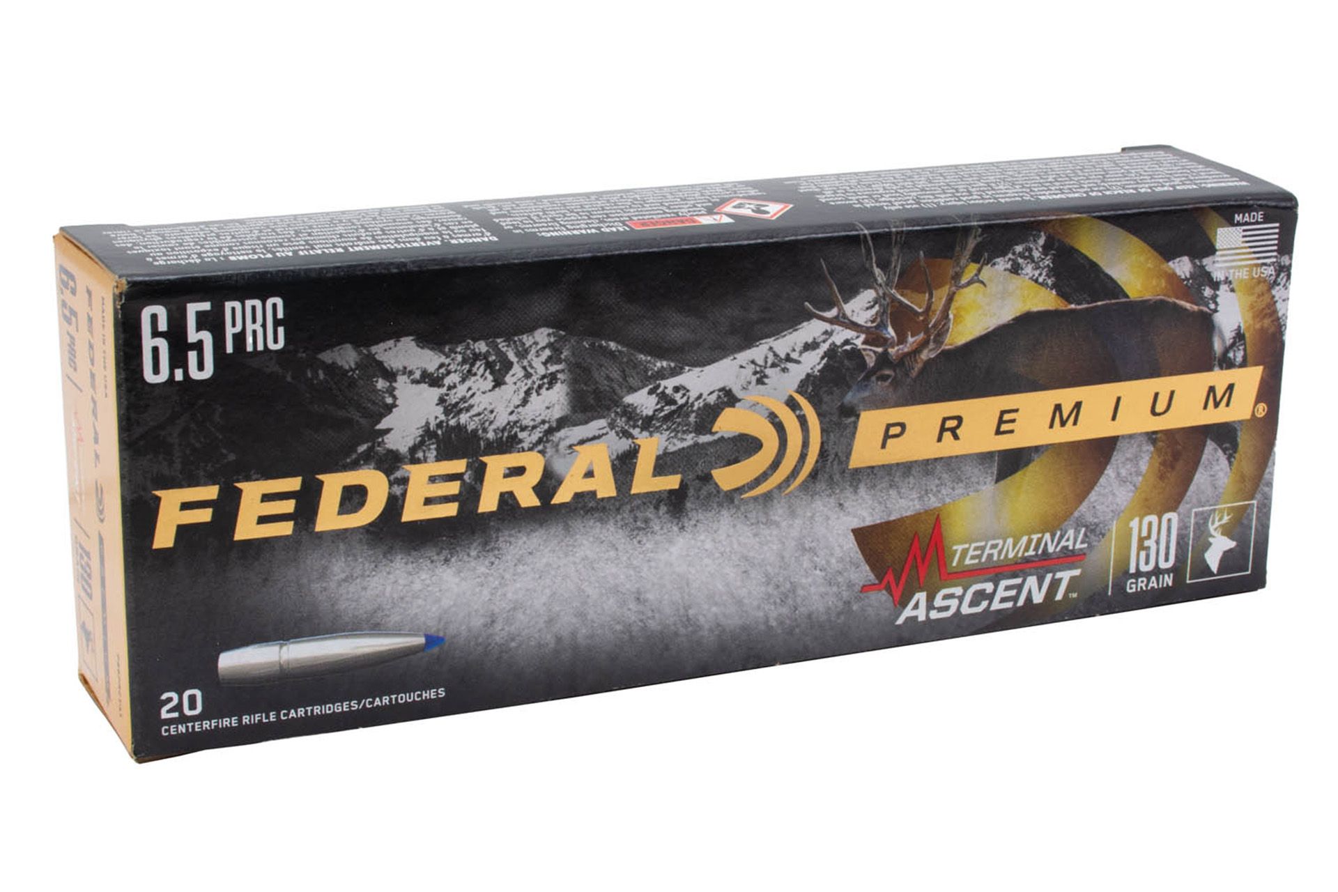Federal P65PRCTA1 Premium Terminal Ascent 6.5 PRC 130 gr Terminal Ascent Rifle Ammo - 20 Rounds