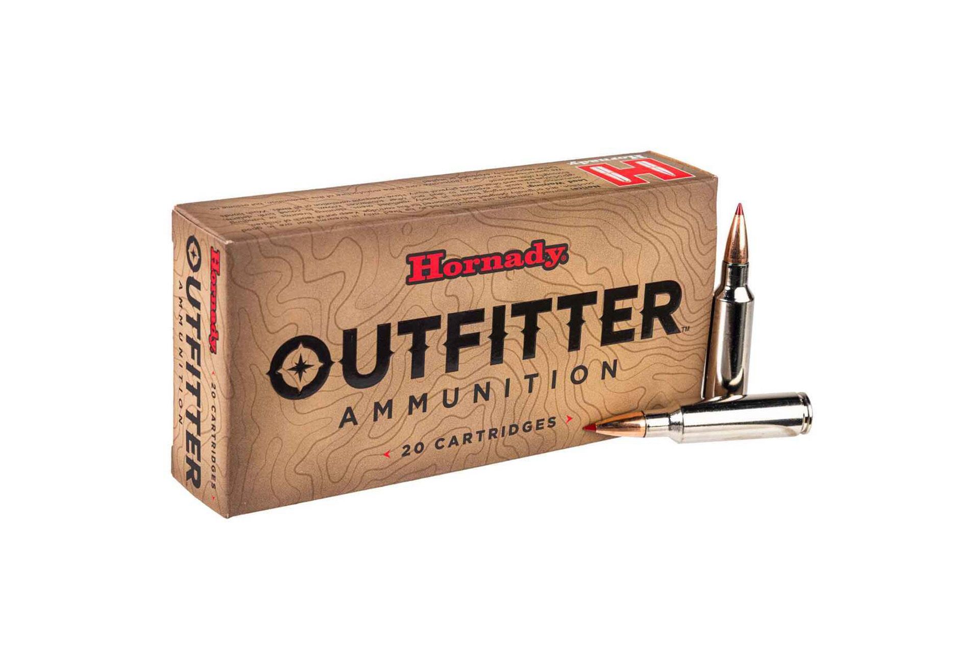 Hornady Outfitter .300 Winchester Short Magnum 180 Grain Copper Solid CX Brass Cased Centerfire Rifle Ammunition Rifle Ammo - 20 Rounds