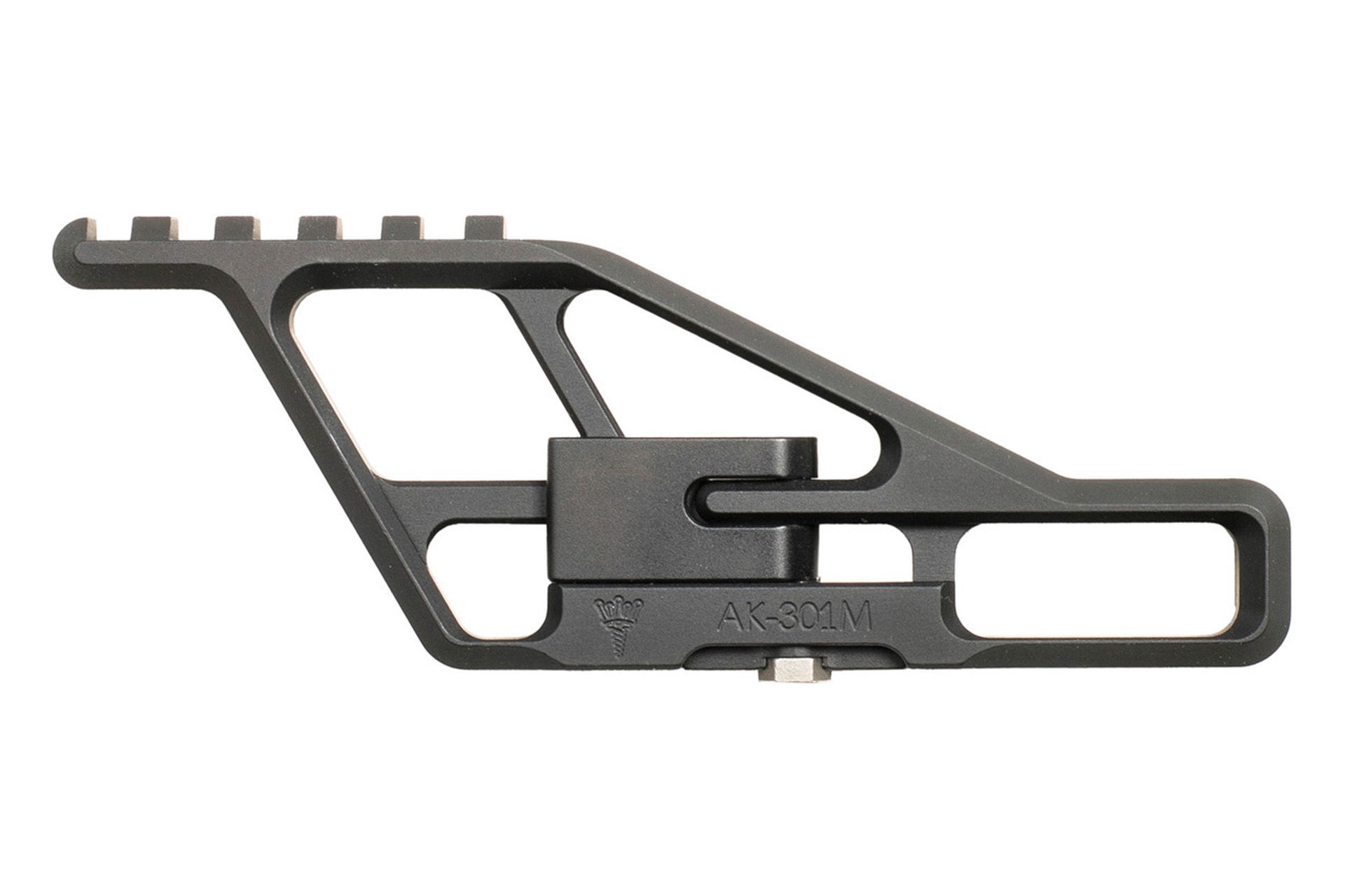 RS Regulate, Front Biased Lower, Modular Side Mount, Fits AKM Type Rifles,, Black, Not Compatible w/Folding Stocks