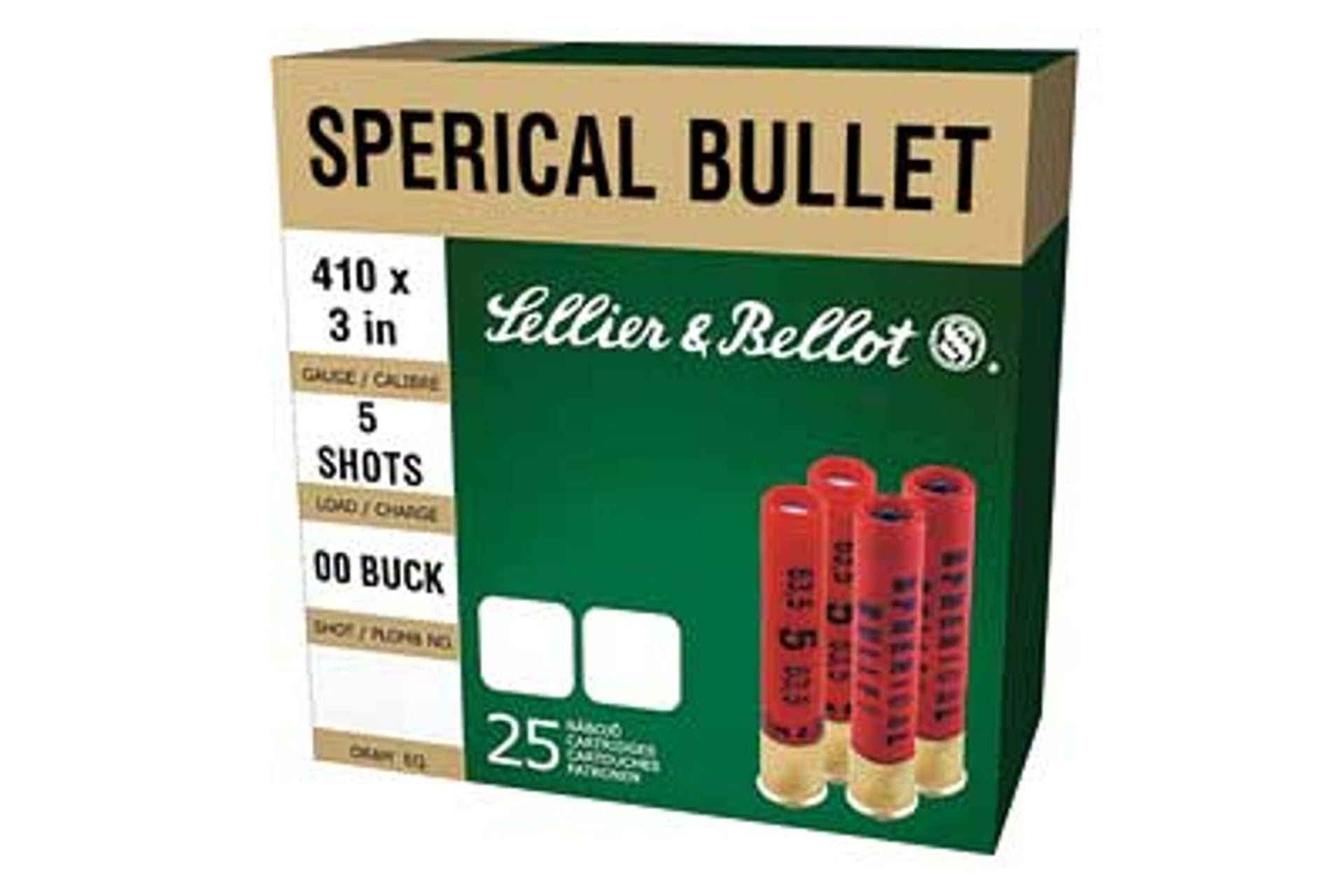 sellier-bellot .410 Bore 00 BUCK – 25rd