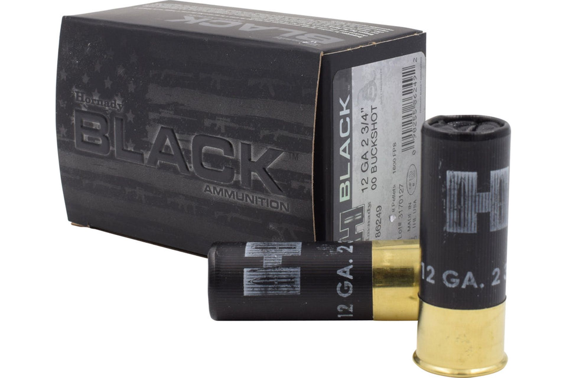 Hornady BLACK 12 Gauge 8 Pellet 2.75" Shotgun Buckshot Ammunition 86249