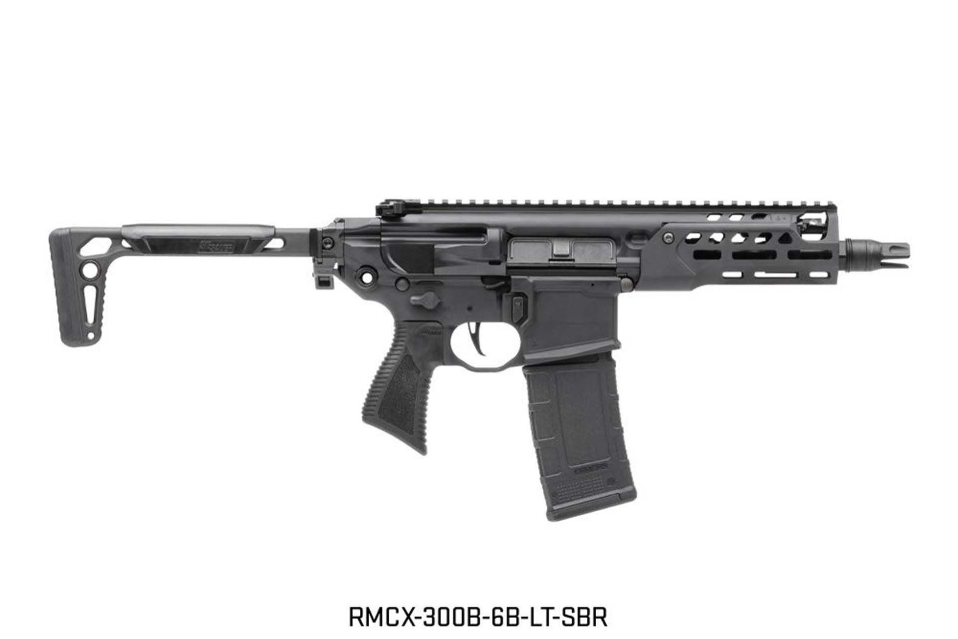 Sig Sauer Sigmcx 300 Blk Pistol 6.75In Rattler Lt Blk Semi Fold Pcb Al Mlok Hg (1) 30Rd Mag
