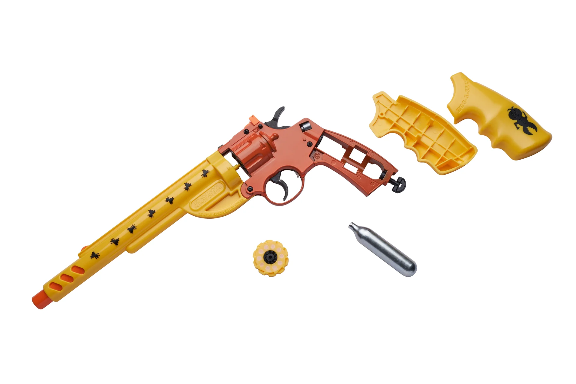 Bug-A-Salt SHRED-ER Insect Salt Revolver - Yellow - Dirty Bird Industries