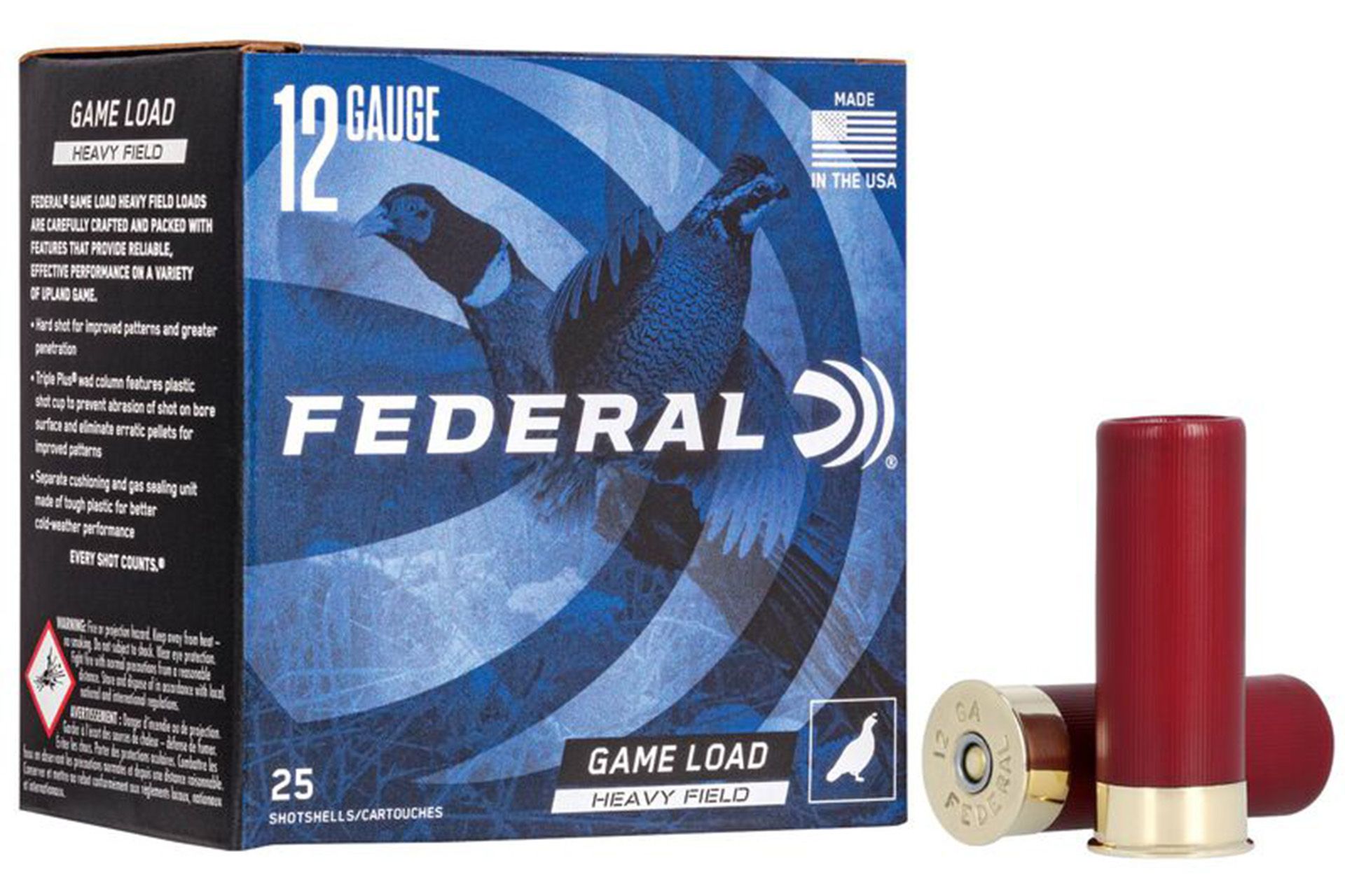 Federal Game Load 12 Gauge 2.75 7.5 Grain Shotshell Shotgun Ammo - 25 Rounds