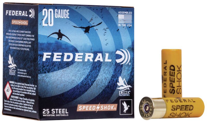 Federal Speed-Shok Waterfowl Steel 20 Gauge Ammunition 2-3/4" #6 3/4 oz Steel Shot Shotgun Ammo - 20 Rounds