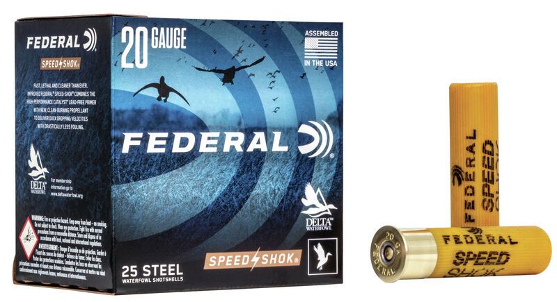 Federal WF2092 Standard Speed-Shok 20 Gauge 3" 7/8 oz 2 Shot Shotgun Ammo - 25 Rounds