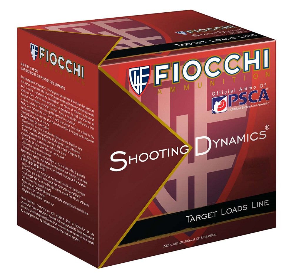 Fiocchi 12SD1L8 Shooting Dynamics Target Load 12 Gauge 2.75" 1 oz 8 Shot Shotgun Ammo - 25 Rounds