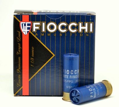 Fiocchi 12WRSL8 Exacta Target White Rino Super Light 12 Gauge 2.75" 1 1/8 oz 1150 fps 8 Shot Shotgun Ammo - 25 Rounds