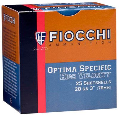 Fiocchi 203HV8 Field Dynamics High Velocity 20 Gauge 3" 1 1/4 oz 8 Shot Shotgun Ammo - 25 Rounds