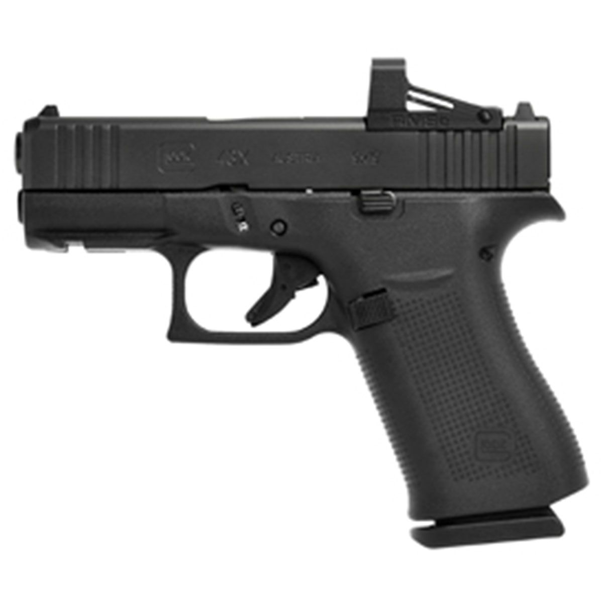 Glock 43X MOS TALO Exclusive Polymer Frame Pistol, Sub-Compact, 9MM, 3.41" Barrel, nPVD Finish, Black, Fixed Sights, Shield Optic, 10 Rounds