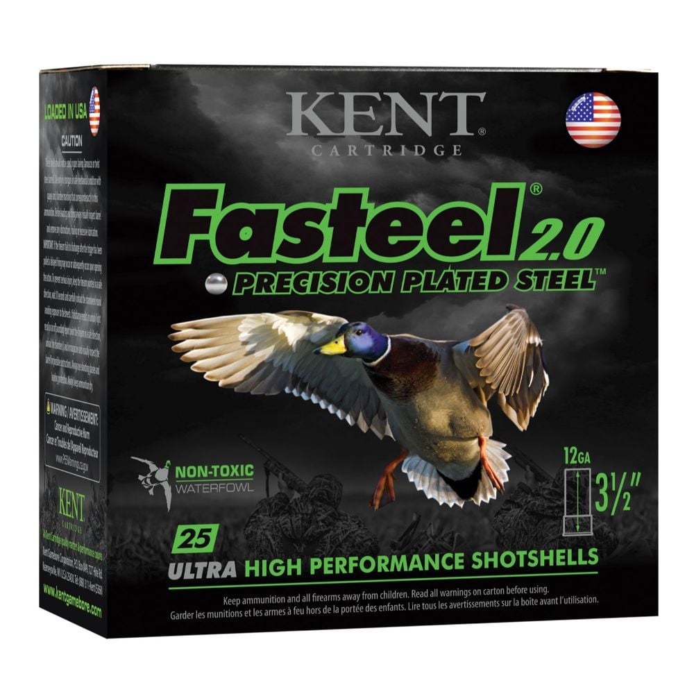 Kent Cartridge K1235FS40BB Fasteel 2.0 12 Gauge 3.50" 1 3/8 oz 1550 fps BB Shot Shotgun Ammo - 25 Rounds