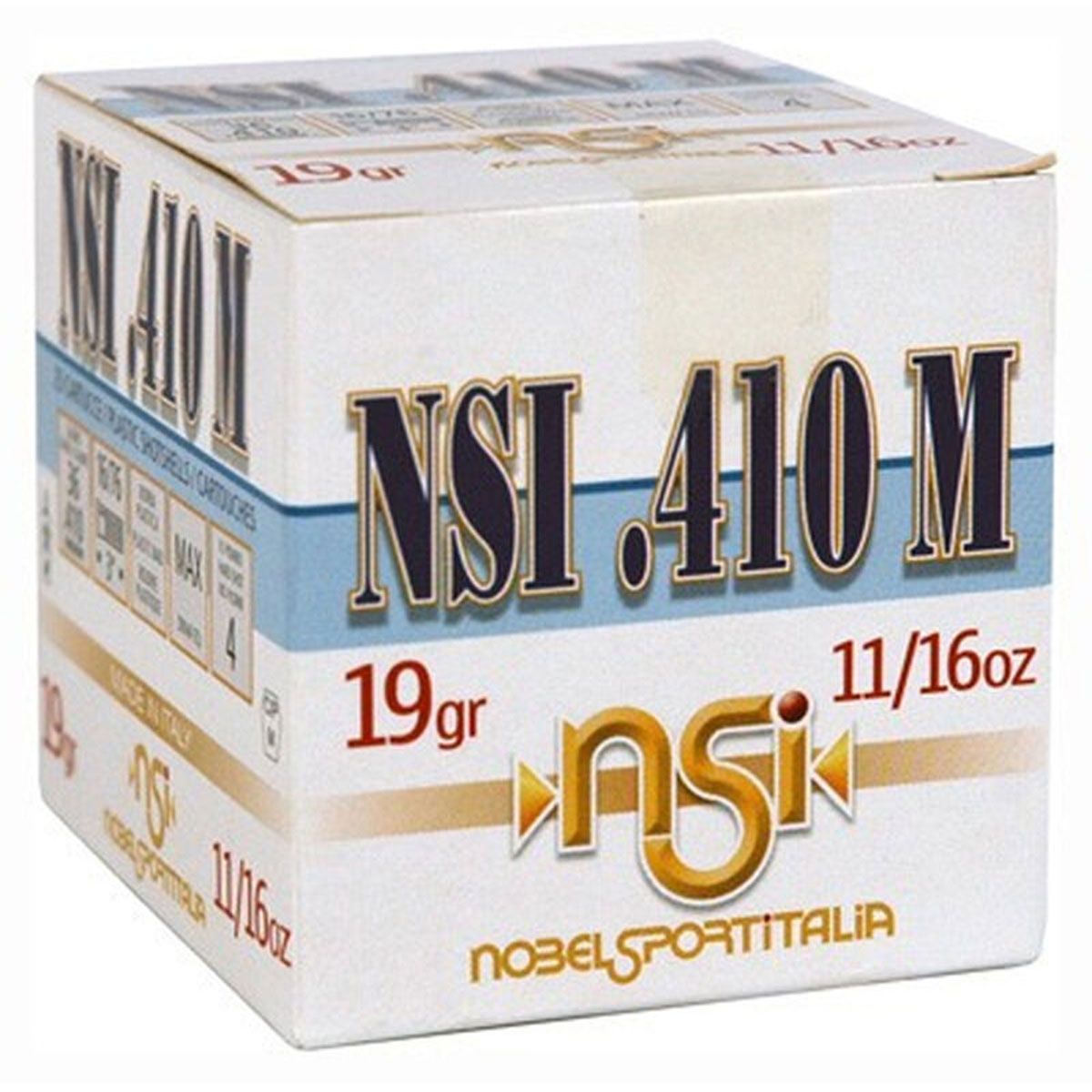 NobelSport Hunting .410 Bore Ammunition 3" #7.5 Lead 0.6875 Ounce ANS41375 Shotgun Ammo - 25 Rounds